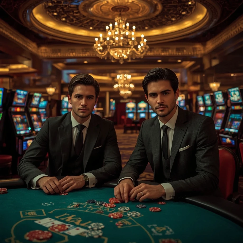 Deux joueurs de poker dans un NORTH CASINO
